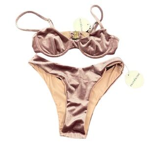 Pilot Active Lola Velvet Bikini in Lilac Size S/XS